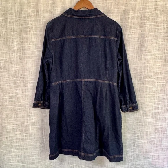 Hobbs London Lulu Long Sleeve Blue Denim Dress Size 14 - Picture 6 of 9